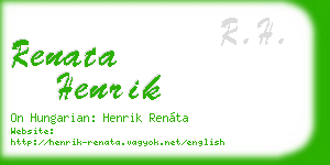 renata henrik business card
